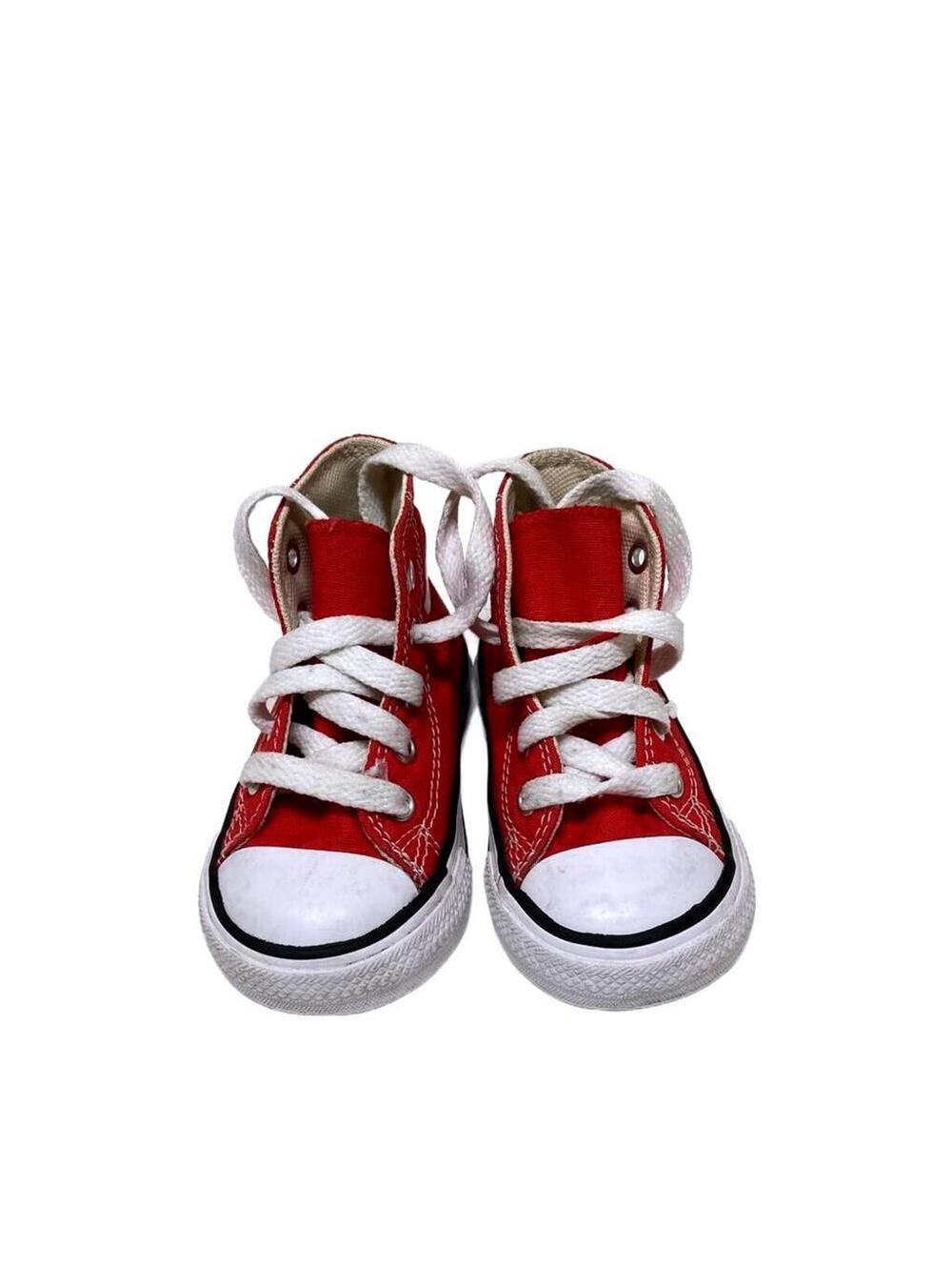 Converse Kids Red High-Top Canvas Sneakers